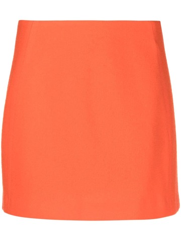 alysi a-line virgin wool miniskirt - orange