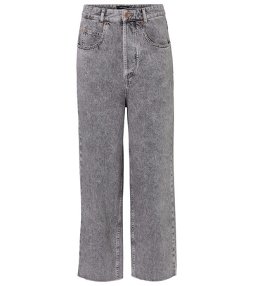 Isabel Marant Laliskasr high-rise wide-leg jeans in grey