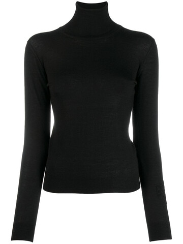 barrie turtleneck cashmere pullover in black