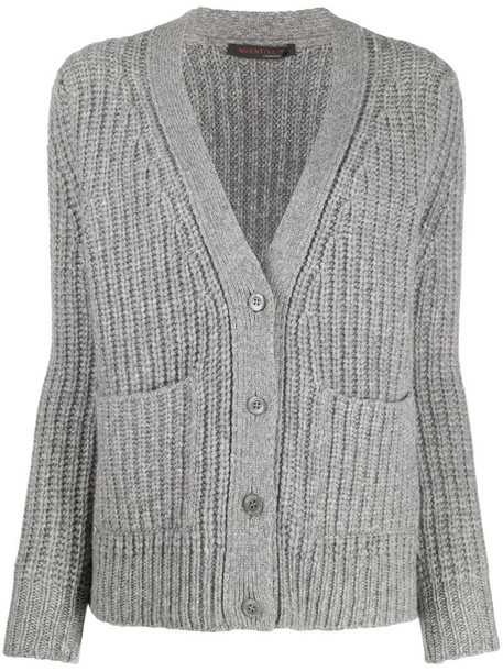 Incentive! Cashmere V-neck cashmere cardigan in grey