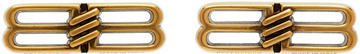 balenciaga gold bb icon earrings