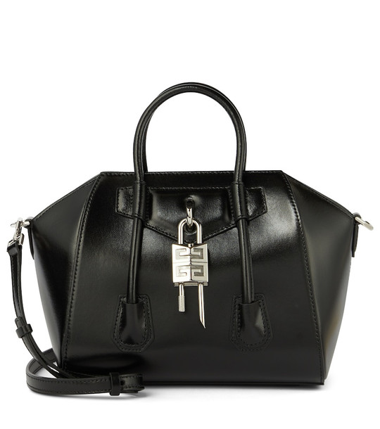 Givenchy Antigona Lock Mini leather tote in black