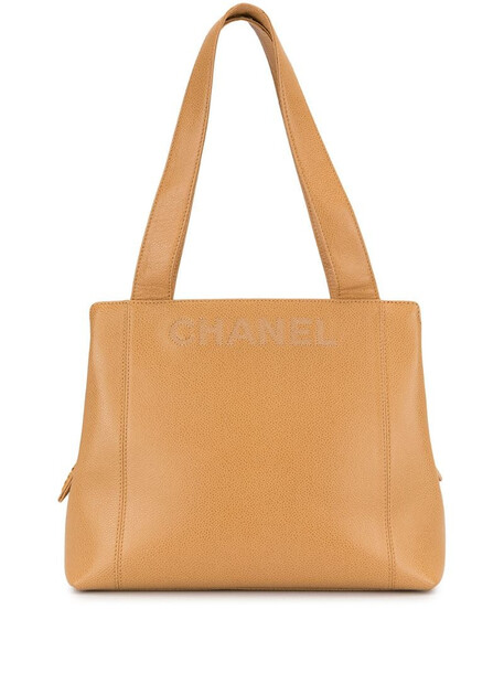 Chanel Pre-Owned 1998 logo stitch tote bag in brown