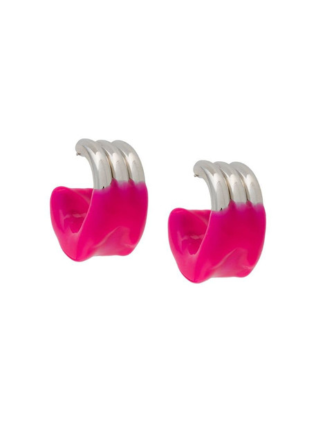 Sunnei rubber detail earrings in pink