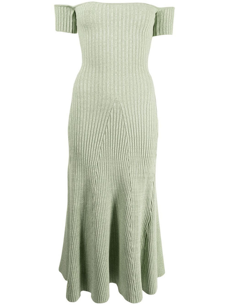 Anna Quan - Women's Blaise Ribbed-Knit Cotton-Blend Midi Dress - White ...