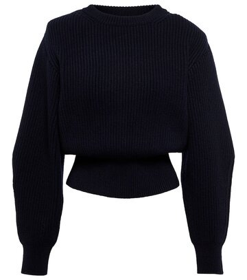 Alaïa Ribbed-knit sweater in black