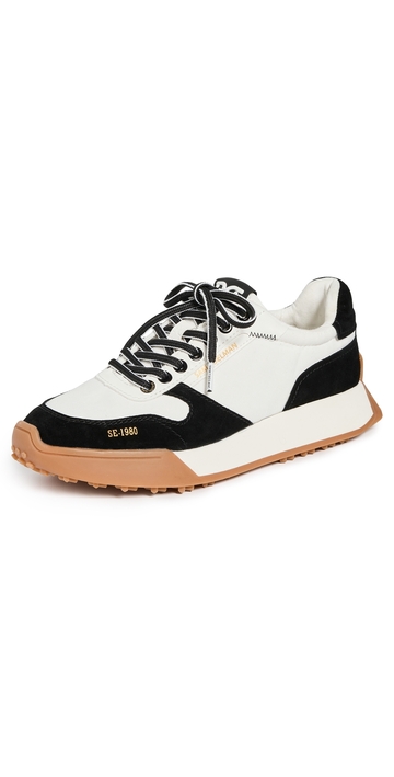 sam edelman layla sneakers black/white 5.5