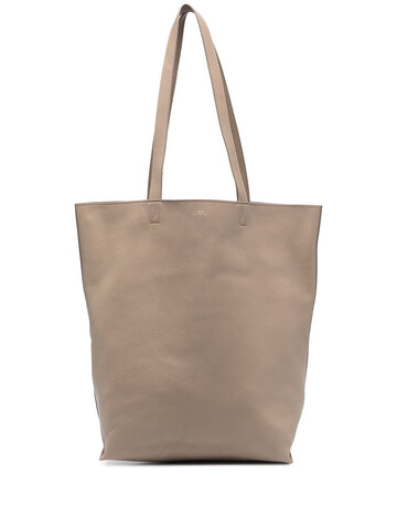 A.P.C. A.P.C. grained-effect tote - Brown
