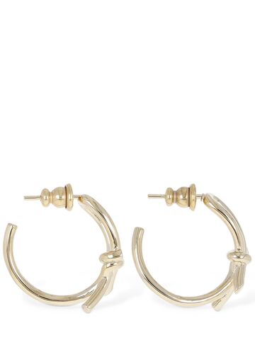 ferragamo bow hoop earrings in gold