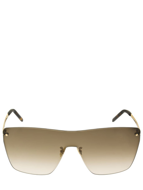 SAINT LAURENT Ysl Sl 463 Mask Metal Sunglasses in brown / gold