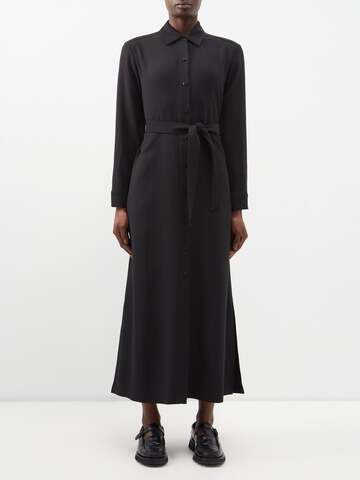 a.p.c. a.p.c. - gwyneth belted shirt dress - womens - black