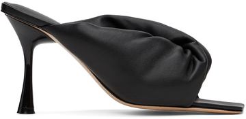 studio amelia black croissant 90 heeled sandals