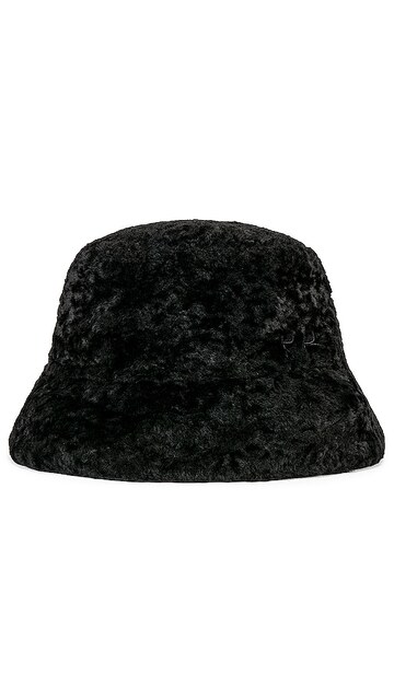 ruslan baginskiy faux fur lampshade bucket hat in black