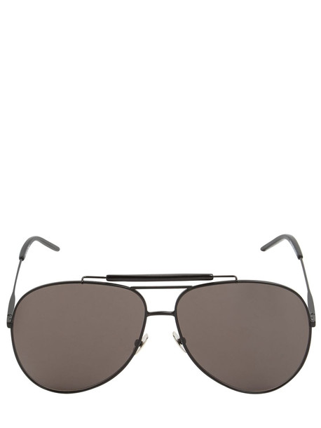 SAINT LAURENT Classic 11 Oversize Aviator Sunglasses in black