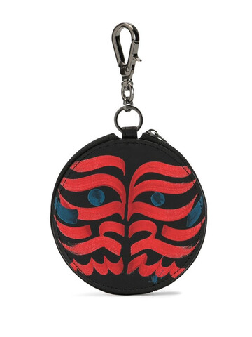 discord yohji yamamoto tribal-print coin purse in black