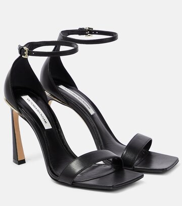 victoria beckham leather sandals in black
