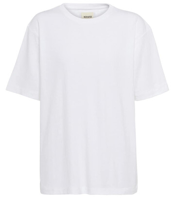 khaite mae cotton jersey t-shirt in white