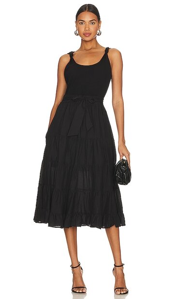 paige samosa dress in black