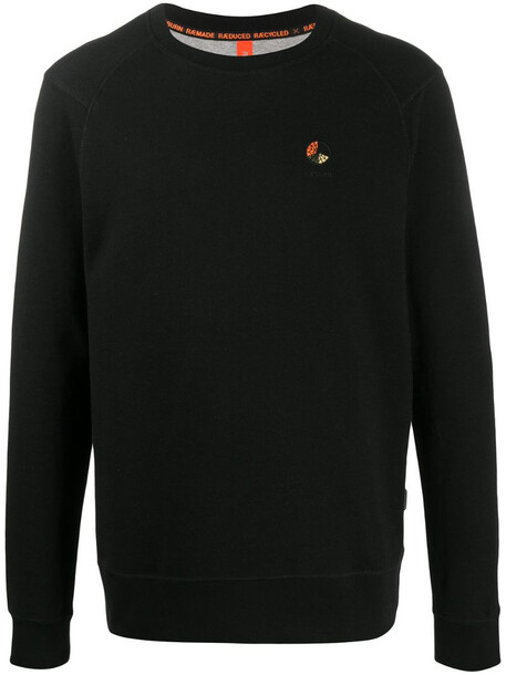 Raeburn logo-embroidered crew neck sweatshirt in black