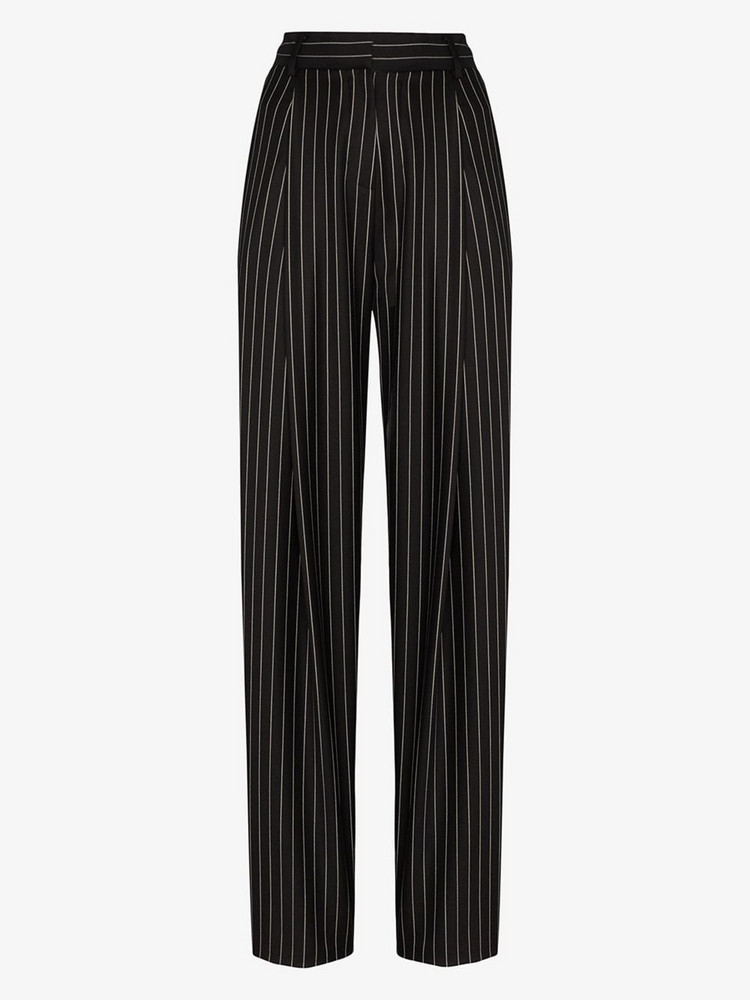 Magda Butrym Totenes pinstripe wool trousers in black