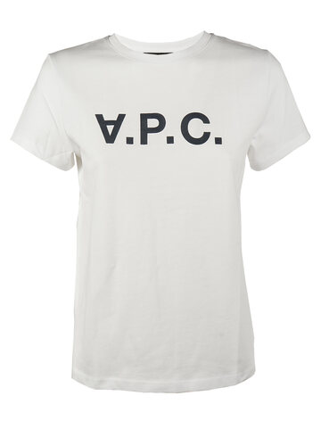 A.P.C. A.P.C. T-shirt Blanc Vpc F in blue / white
