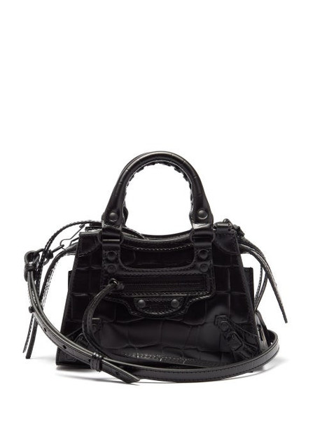 Balenciaga - Neo Classic City Nano Croc-effect Leather Bag - Womens - Black