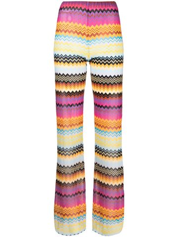 missoni zigzag-print straight-leg trousers - multicolour