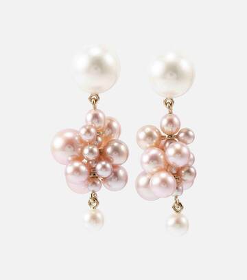sophie bille brahe botticelli 14kt gold earrings with pearls in white