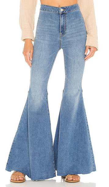 Free People Flare Float On Pant in Blue