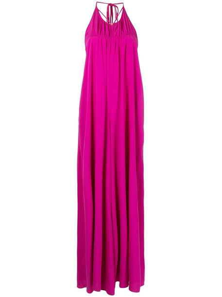 Louis Vuitton pre-owned open-back wide-leg silk jumpsuit - Pink