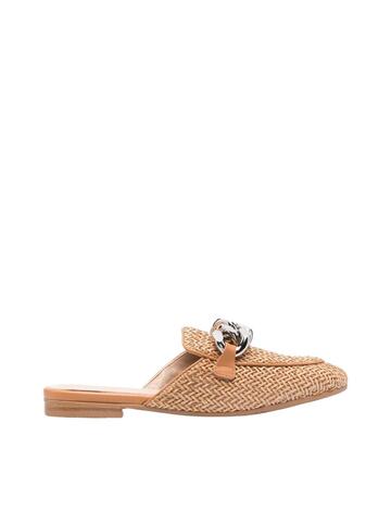 Casadei Low Sandals W/chain in natural
