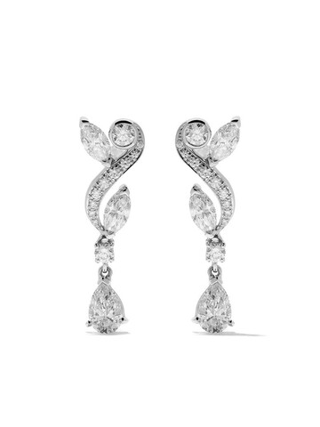 De Beers 18kt white gold Adonis Rose diamond pendant earrings