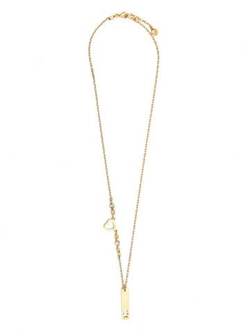 camila klein special love heart-embellished pendant necklace - gold
