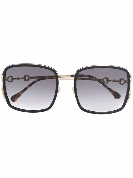 Gucci Eyewear square-frame metal sunglasses - Black