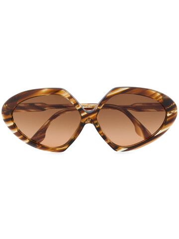 Victoria Beckham Eyewear angular-frame sunglasses in brown