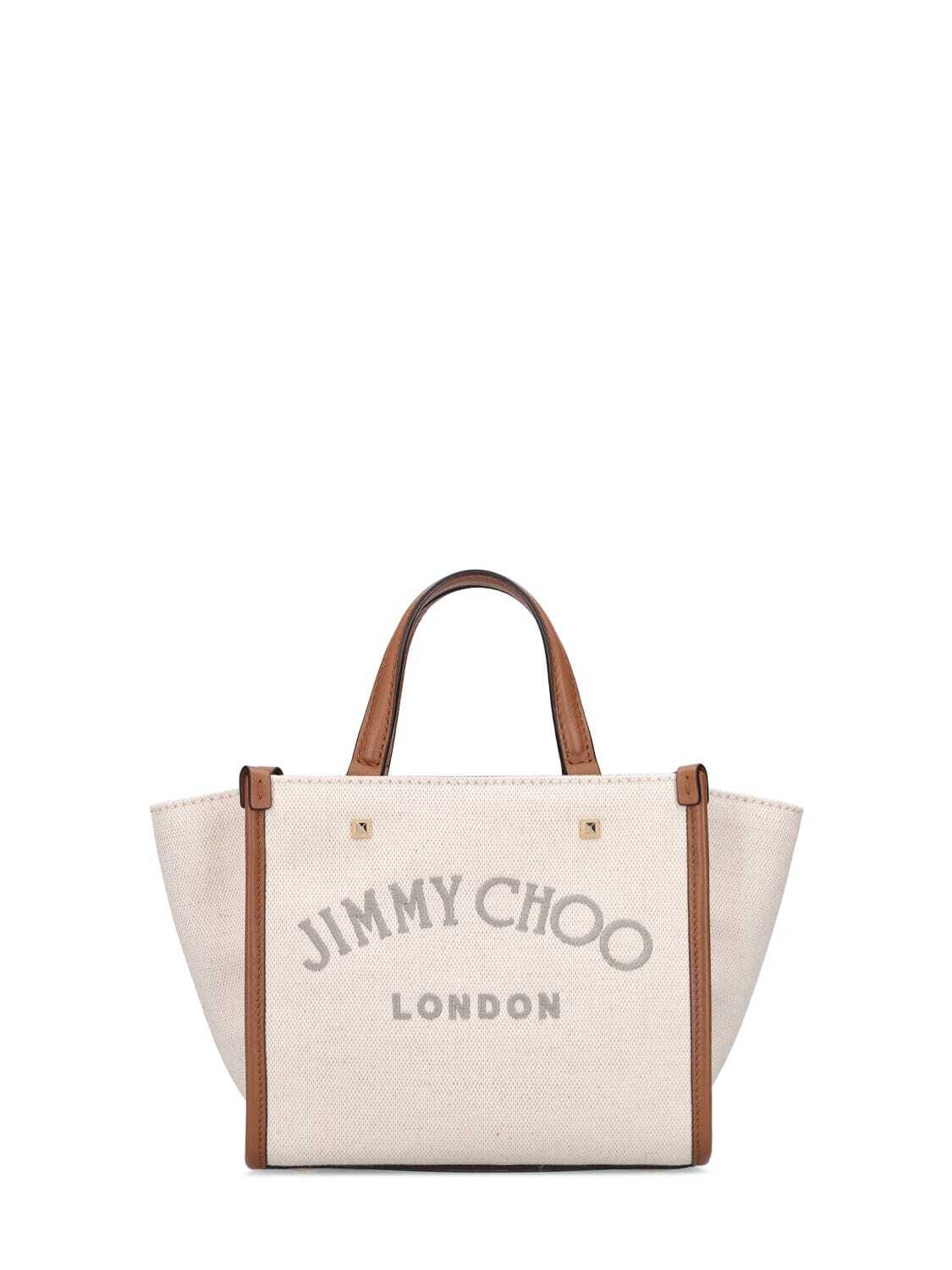 JIMMY CHOO Small Varenne Tote Bag in natural