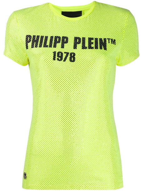 Philipp Plein TM studded slim-fit T-shirt in yellow