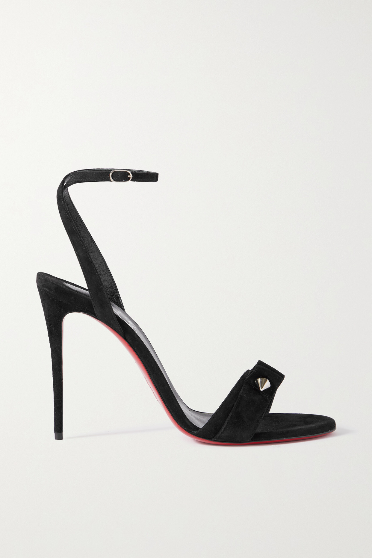 Christian Louboutin - Umberta 100 Spiked Suede Sandals - Black