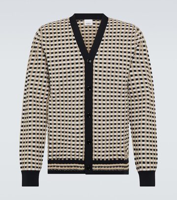 burberry checked cotton-blend cardigan