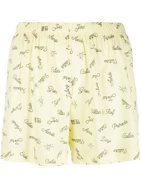 Viktor & Rolf printed pajama shorts in yellow