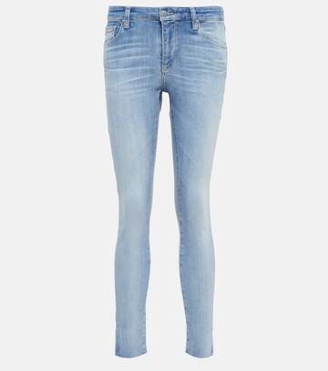 ag jeans split cuff slim jeans in blue