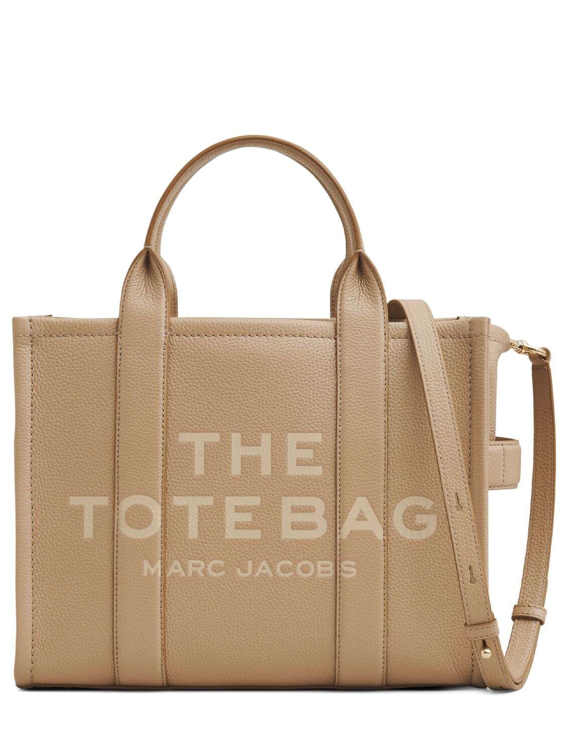 MARC JACOBS The Medium Tote Leather Bag in camel