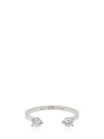 delfina delettrez 18kt diamond dots ring in silver