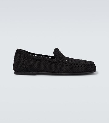 dolce&gabbana crochet loafers in black