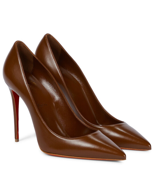 Christian Louboutin Kate 100 leather pumps in brown