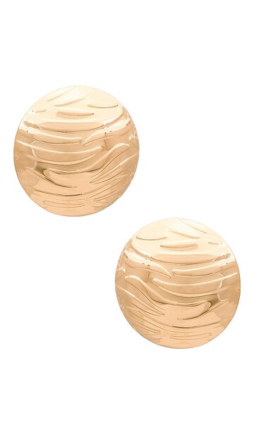 8 other reasons circle stud earring in metallic gold