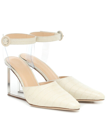 by far exclusive to mytheresa – lex leather pumps in white