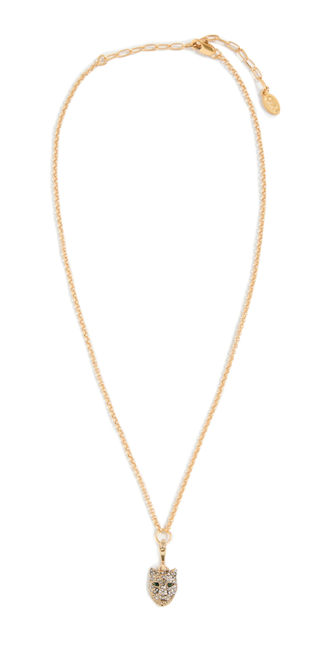 Clare V. Clare V. Pave Whiskers Charm Rolo Necklace