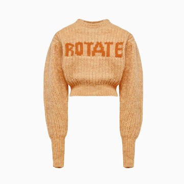 Rotate by Birger Christensen Rotate Adley Logo Sweater Rt1515 in orange
