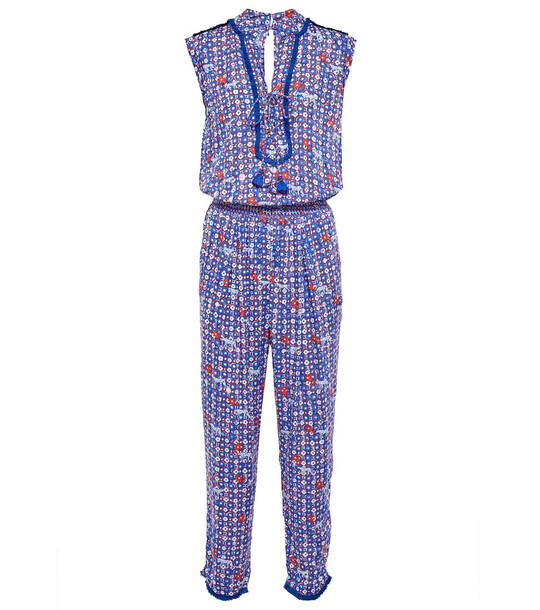 Poupette St Barth Donna printed jumpsuit in red